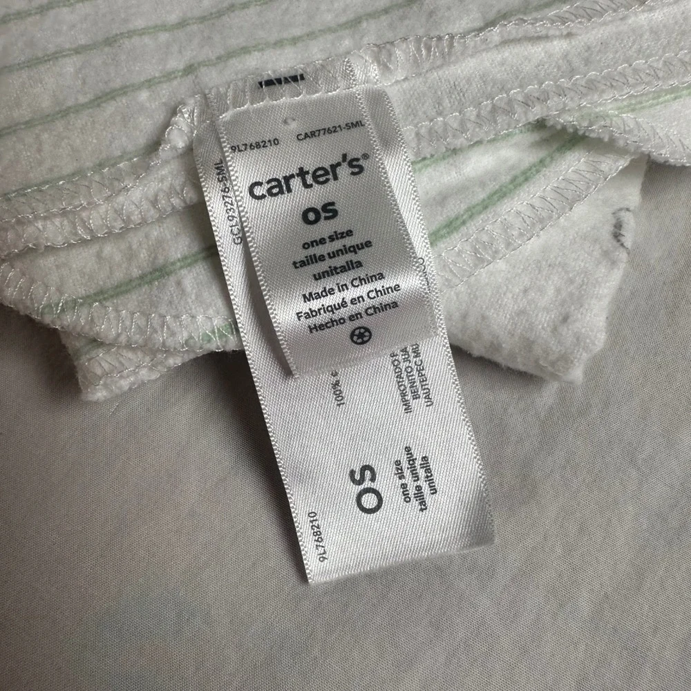 Carters Baby Receiving Blankets Set of 3 Yellow Green Stripe Sheep Farm Print OS